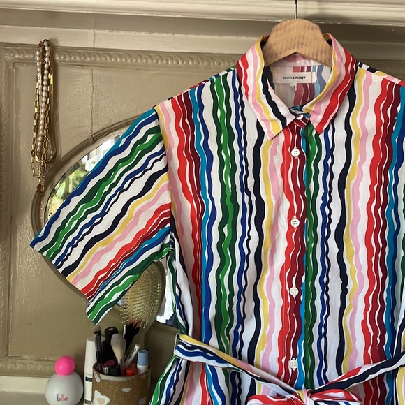 CHINTI & PARKER Rainbow Cotton Shirt Dress - Picture 5 of 13